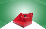 La partie supérieure du comptoir forte rouge recyclable de carton montre des dents - protecteur