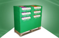 Affichage vert de palette de carton pour des produits de soins de la peau avec 6 plateaux