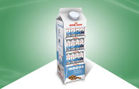 Le lait - carton - affichage de carton de forme étire le présentoir de plancher pour le lait