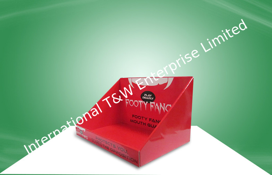 acheter La partie supérieure du comptoir forte rouge recyclable de carton montre des dents - protecteur online manufacture