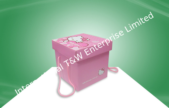 acheter Boîte-cadeau rose décoratif de papier de Hellokitty avec la poignée pour les casse-croûte de emballage online manufacture