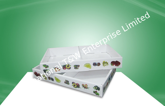 acheter Affichage de impression lumineux de partie supérieure du comptoir de plateaux du fruit PDQ de Costom avec deux colonnes online manufacture