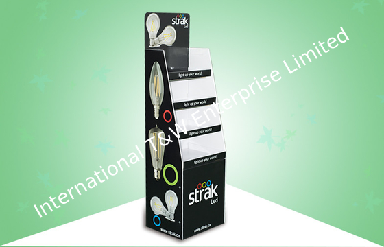 acheter Le carton durable de point de vente d'étagère du noir quatre montre la finition brillante online manufacture