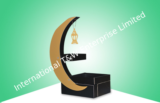 acheter Modèle attirant de forme de lune d'affichage de carton avec l'étagère pour vendre la sucrerie d'enfants online manufacture