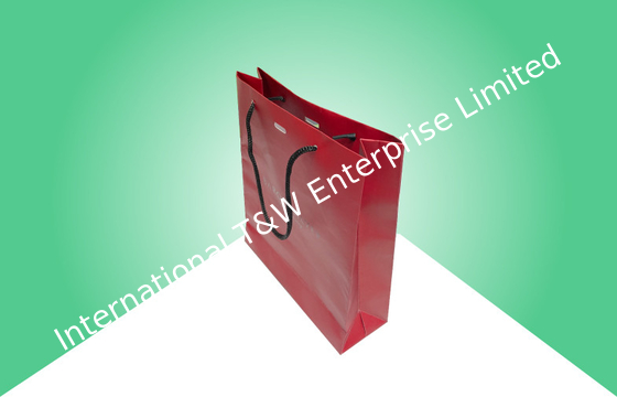 Un bon prix. Sacs de magasinage en papier à fond solide avec poignées Logo personnalisé en ligne