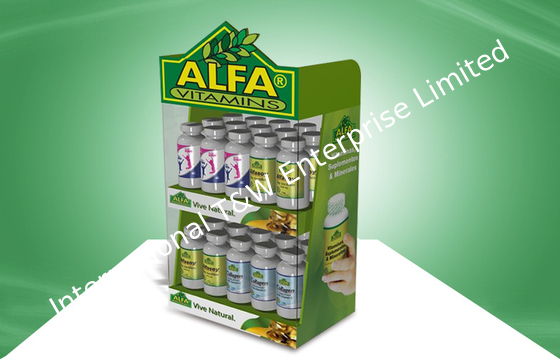 acheter La partie supérieure du comptoir verte de carton de produits de Heathcare de vitamine montre la coutume online manufacture