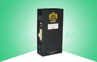 Emballage rigide de boîte de papier de cadeau de cosmétiques de sens de velours avec de l'or chaud de timbre/graver argenté