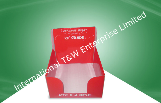 acheter La partie supérieure du comptoir rouge de carton de cadeau de Noël montre recyclable avec l'impression offset de CMKY online manufacture