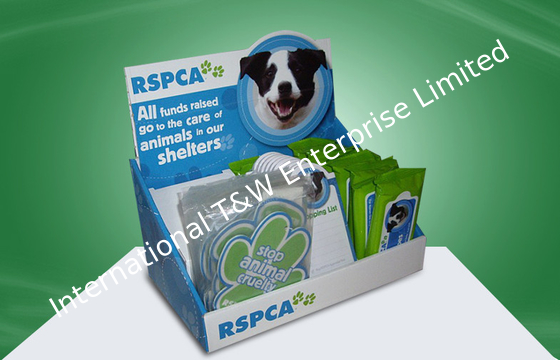 acheter Affichage promotionnel de partie supérieure du comptoir de carton d'article d'animal familier avec 4 la stratification brillante des couleurs pp online manufacture