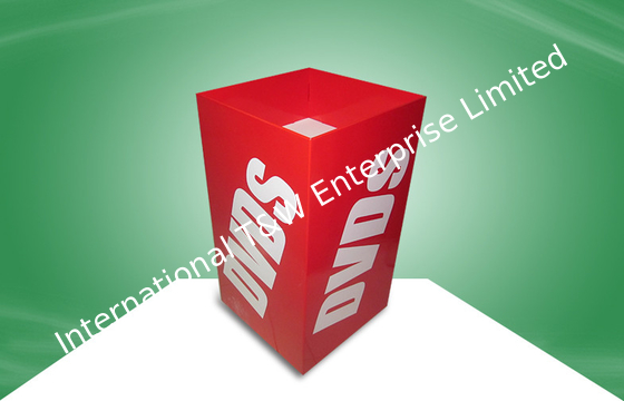 Un bon prix. Poubelles rouges de collection de carton de journal de poubelles d'unités de visualisation de carton de DVD en ligne