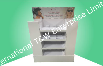 Un bon prix. La palette de carton d'exposition de trois visages montrent 15 KGS/Shelf pour favoriser des articles de l'électronique en ligne