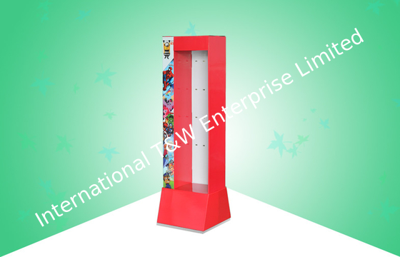 Un bon prix. Affichages rouges de carton de position, affichage de crochet debout libre de carton durable en ligne