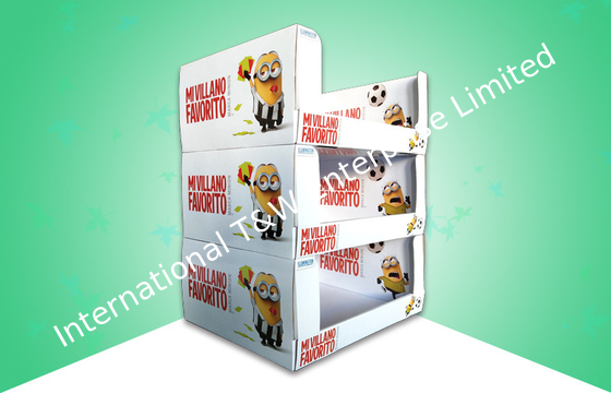4 couleurs CMYK Minion PDQ plateaux en carton avec conception empilable pour les bouteilles de boissons pour enfants