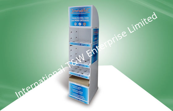 Un bon prix. Présentoirs de carton d'étagère réglable de coutume pour des tasses de vide, impression 4C en ligne