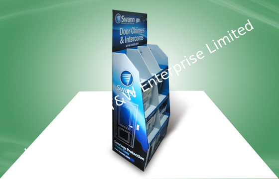 Un bon prix. Affichage de carton de bruit de trois étagères, affichages de plancher ondulés pour la sonnette en ligne