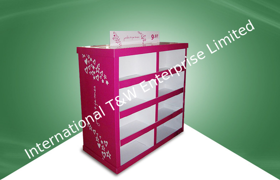 Affichage de papier fort rouge de palette de carton de Rose dans les magasins 80X60X130CM