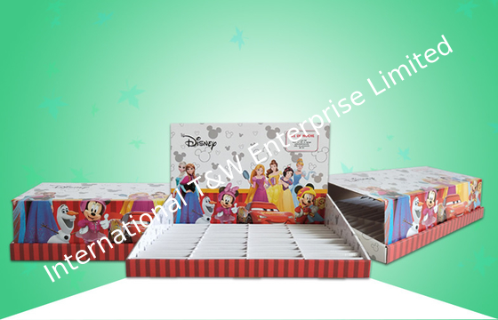 Un bon prix. Affichages de partie supérieure du comptoir de carton de veilleuse de Disney/unité de visualisation ondulée de compteur de Tableau de papier en ligne
