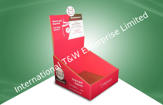 Un bon prix. OEM rouge de boîtes de présentation de compteur de carton de produits de beauté de soins de la peau en ligne