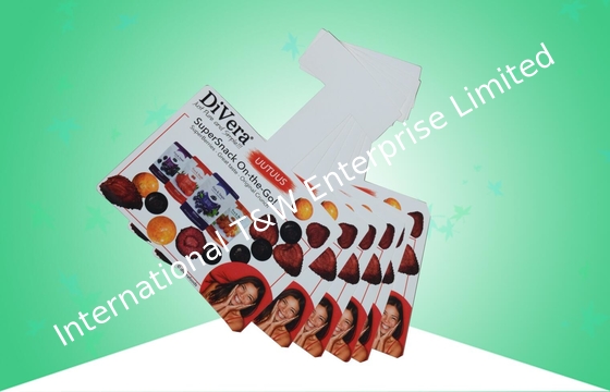 Un bon prix. l'emballage 350GSM fait sur commande enferme dans une boîte le Wobbler de casse-croûte de carte de papier d'Artpaper avec la finition brillante en ligne