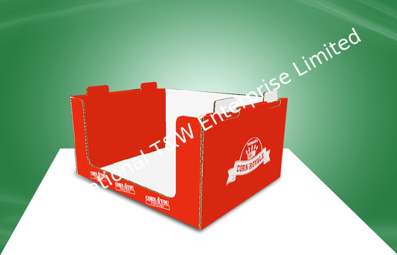 Haute boîte de présentation efficace de plateau du maïs éclaté PDQ de carton/carton de partie supérieure du comptoir