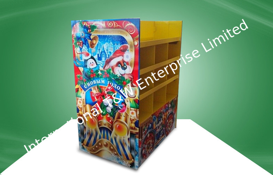 Affichage de palette de carton de POP de Noël pour des cadeaux d'enfants se vendant aux magasins de détail