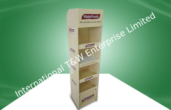 Un bon prix. Quatre rayonnent le plancher de carton d'affichage de carton de POP de nourriture se tenant qui respecte l'environnement en ligne
