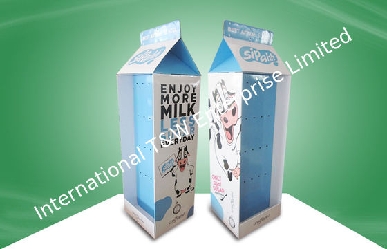 Un bon prix. Présentoirs de plancher de carton de Walmart POP avec des crochets, pliables en ligne